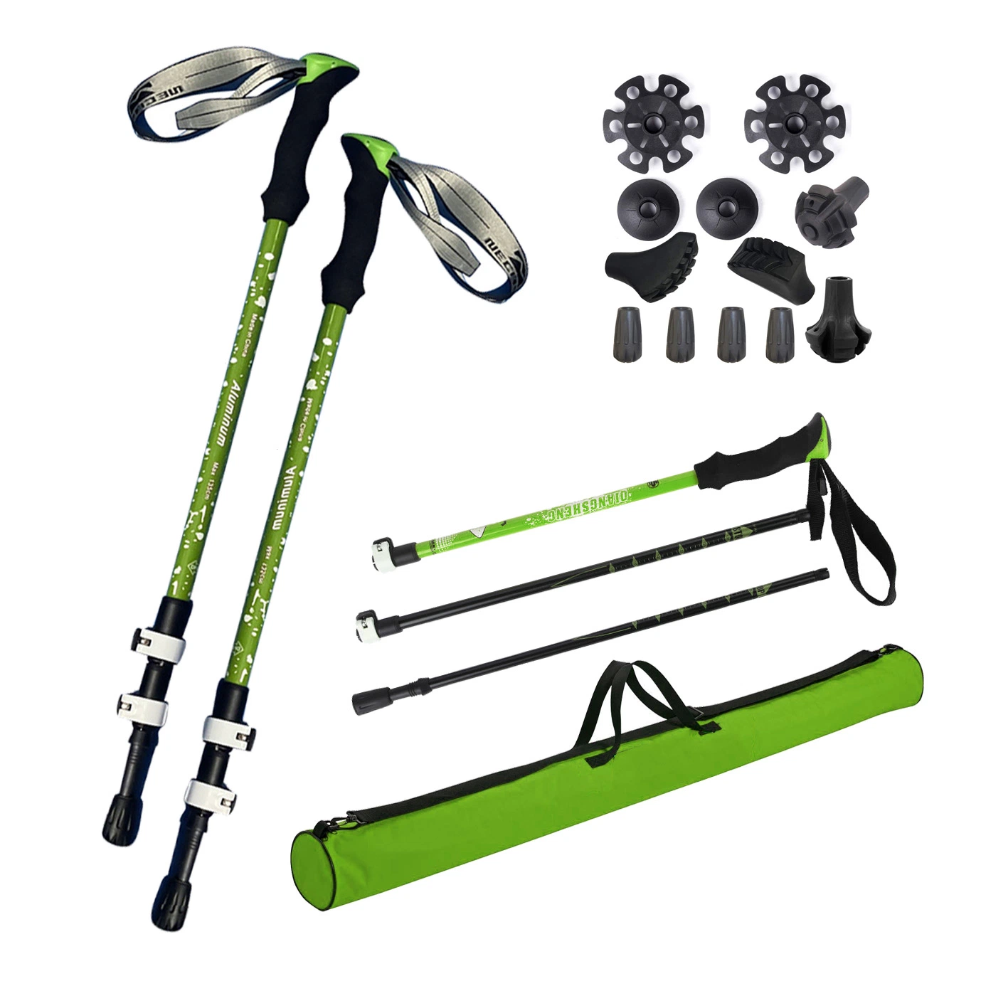 63-135cm Adjustable Outdoor Fiber Trekking Sticks Hiking Walking Poles Hiking Trekking Poles