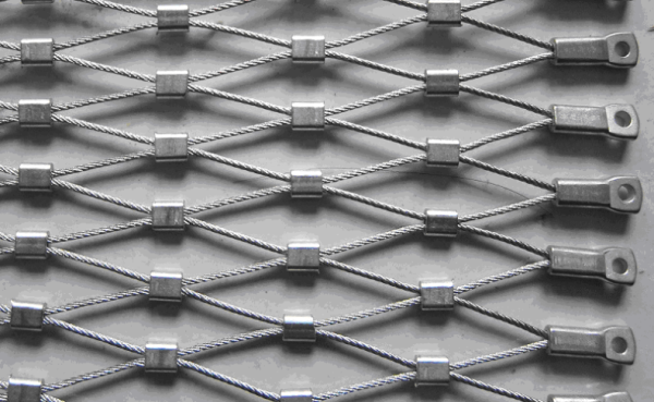 Tec-Sieve Stainless Steel Wire Rope/Cable Mesh with Ferrules