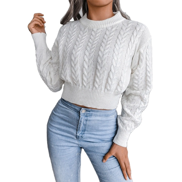 Winter Casual Long Sleeved Women's Sweaters Twisted Rope Mahua Hot-Selling Knitted Sweaters