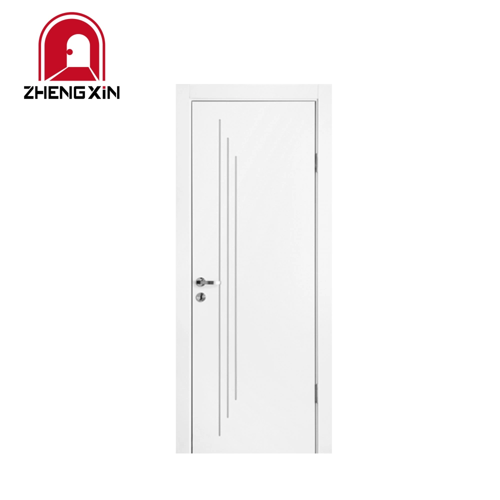 China Polyurethane PU Foam Filling Waterproof Interior Wood Plastic Composite Door WPC Door