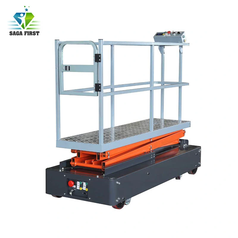 3m 4m Electric Scissor Lift Pipe Rail Trolley for Greenhouse