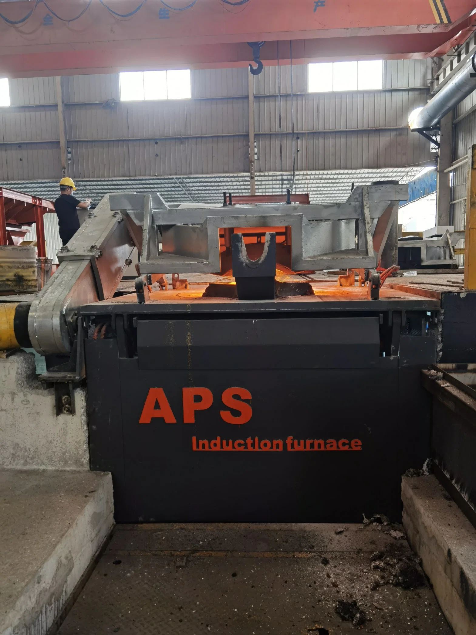 CE Approved Horizontal Aps Internation Standard China Aluminum Melting Furnace 1500kg