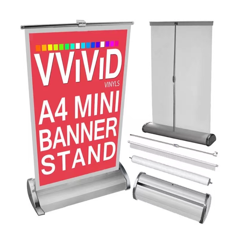 A3 / A4 Mini Roll up Banner Stand for Desktop Display