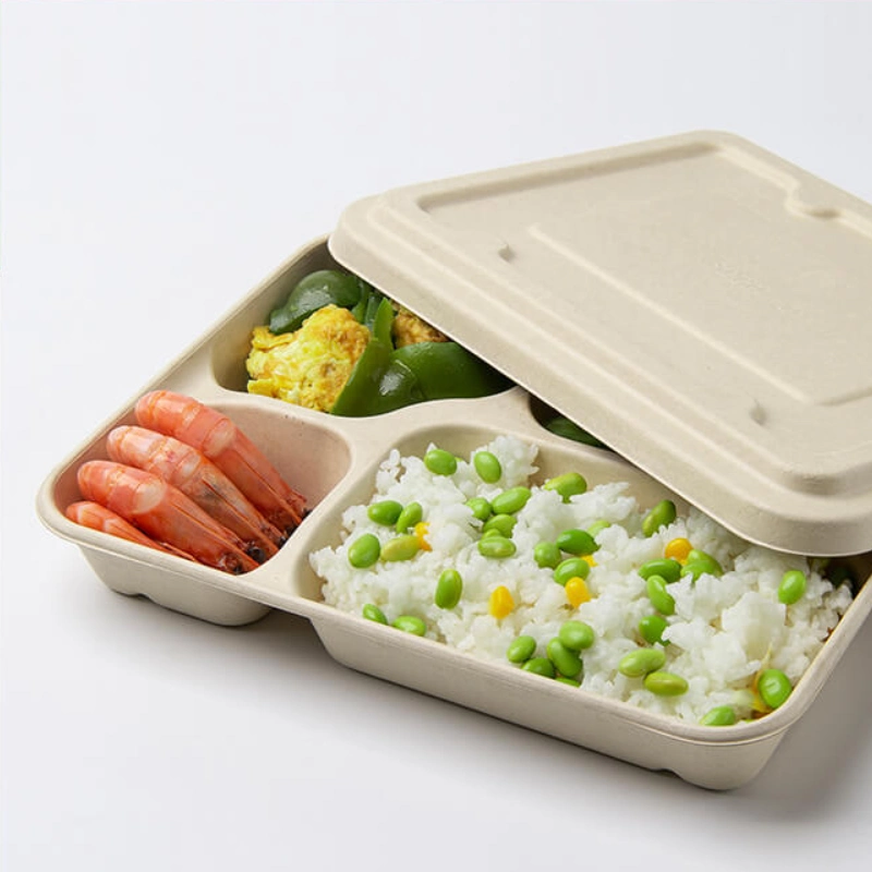 Environmentally Friendly Paper Tableware Biodegradable Food Container Disposable Bamboo Products