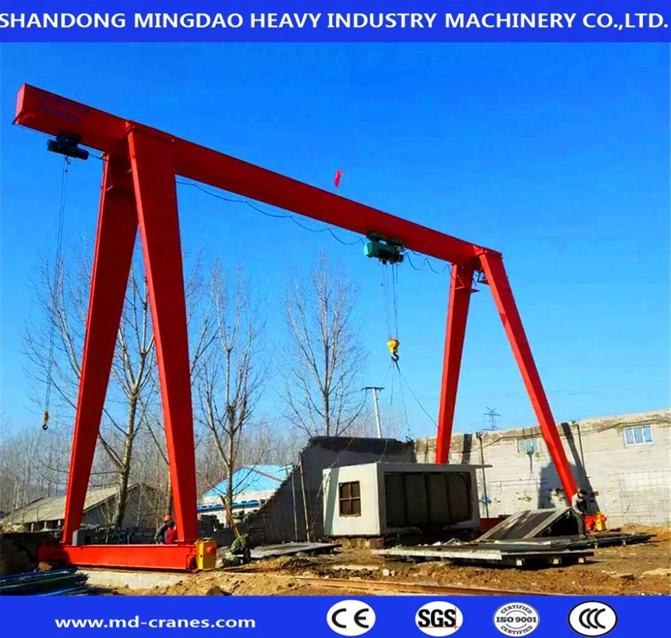 Remote Control 1t 2t 3t 5t 10t 15t Beam Mounted Travelling Indoor Outdoor Warehouse Electric Hoist Single Girder Gantry Crane Lifting Equipment