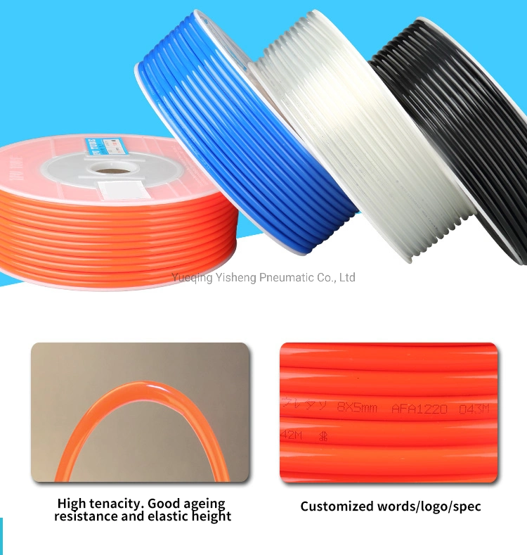 Customized Color 4/6/8/10/12/14/16 mm PU Plastic Tube Air Pump Pneumatic Components Pipe Hose Automation Equipment Air Hose