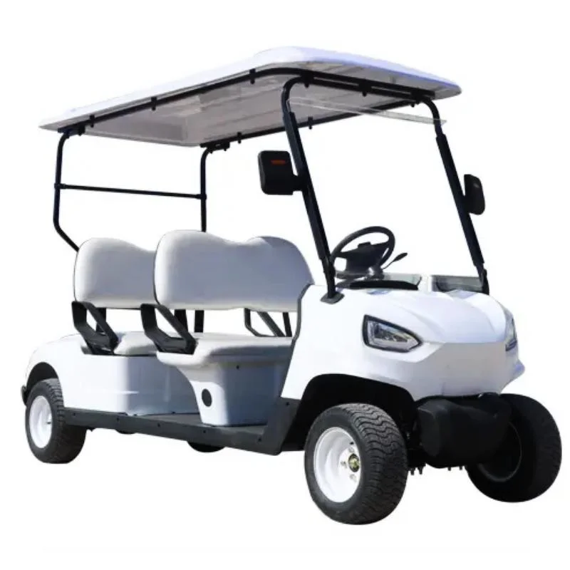 Venta en caliente Granja deportiva 4X2 5kw 60V 4 asientos 6 Seat Side by Side Electric Golf Cart off Road Electric Coche de golf con protector de parachoques/cepillo