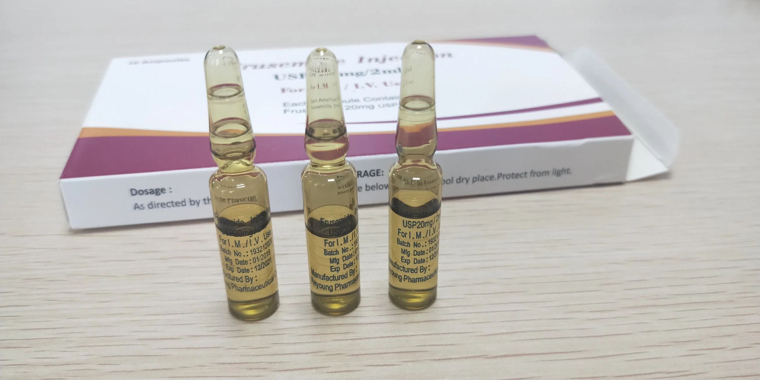 Frusemide Injection 2ml: 20mg GMP ISO Furosemidum