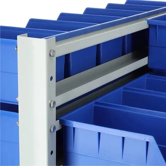 Double Side Mobile High Strength Rail Rack with Picking Bins