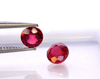 Shining Round Cut Red Ruby Synthetic Corundum 5# Ruby Beads for Jewelry Setting