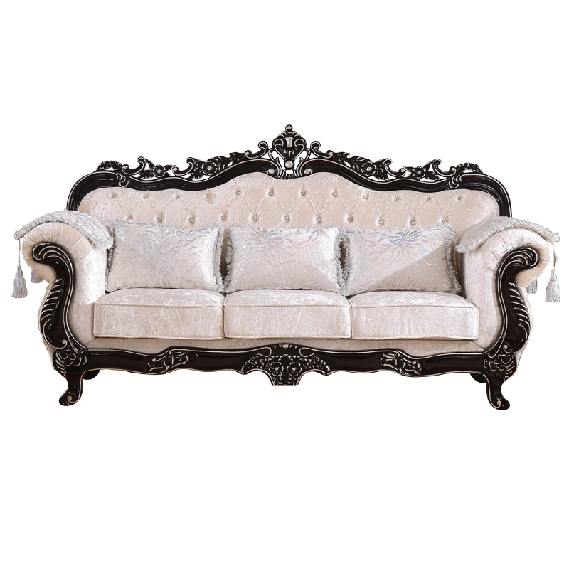 Wood Carved American Fabric Sofa Set From Chinese Sofa Couch Furniture Factory