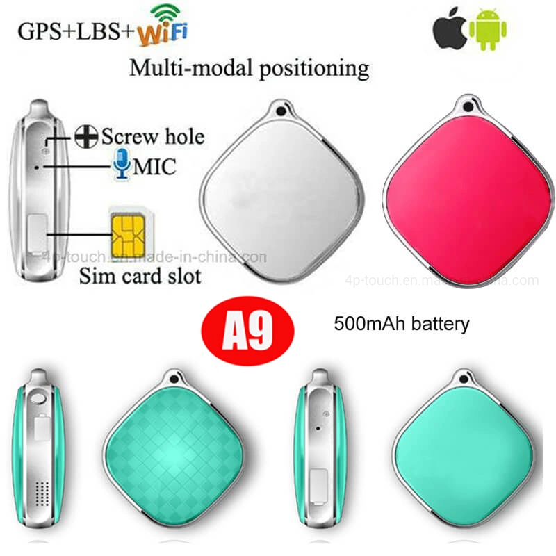 À la mode mini télécommande GSM 2G Kids Smart GPS Tracking avec SOS Alerte d'alarme Geo-Configuration de clôture A9