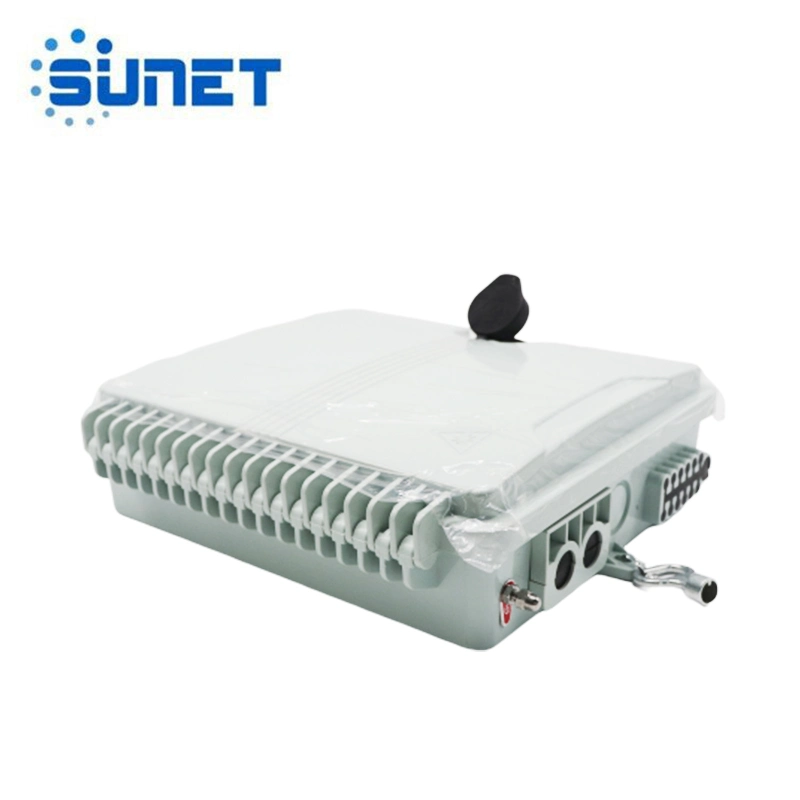 FTTH Outdoor Network Wall Mounted Grey White 12 Ports Optical Terminal Box