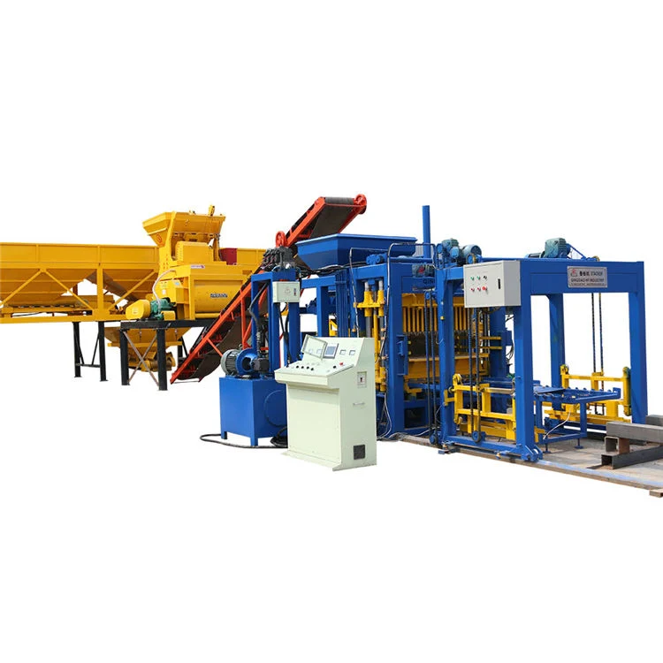 Qt5-15 Automatic Cement Hollow 6 Hole Brick Block Making Machine Production Line