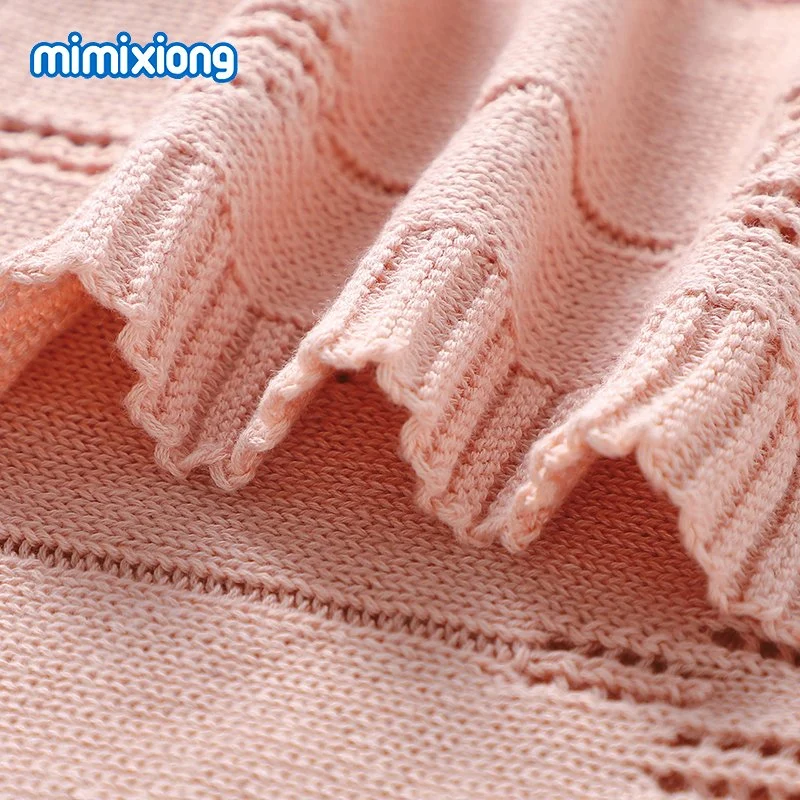 Mimixiong Home Pattern Baby Knitted Throw Blanket Travel and Hospital Blanket