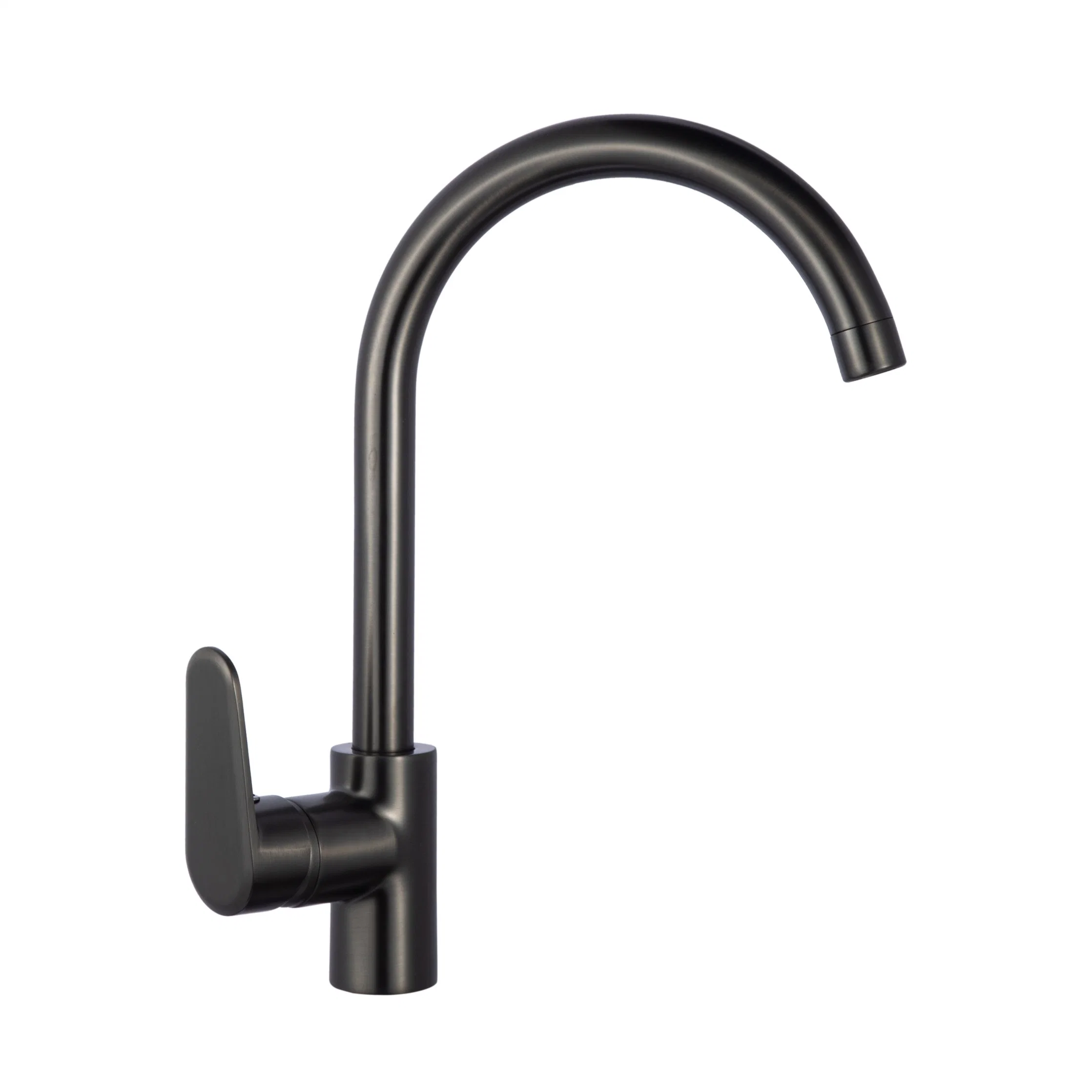 Matte Black Single Hole Kitchen Faucet Prep Bar Sink Tap One Handle Lever 360 Rotating Gooseneck Cold Hot Mixer Water