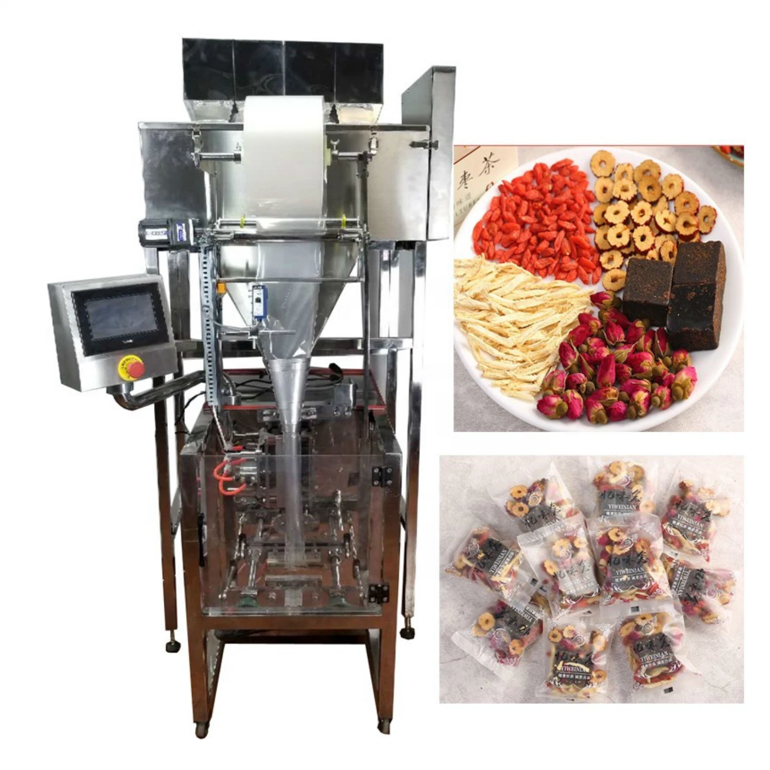 Full Automatic Grain/Rice/Coffee Beans/Sugar/Salt Granule Packing Machine