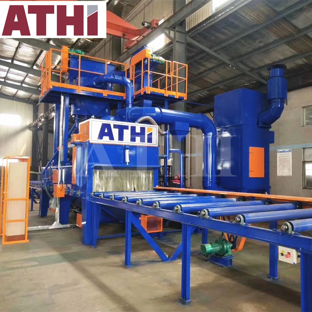 Roller Conveyor Type Abrasive Shot Blasting Cleaning and Spray Painting Machine for H Beam Structural Steel
