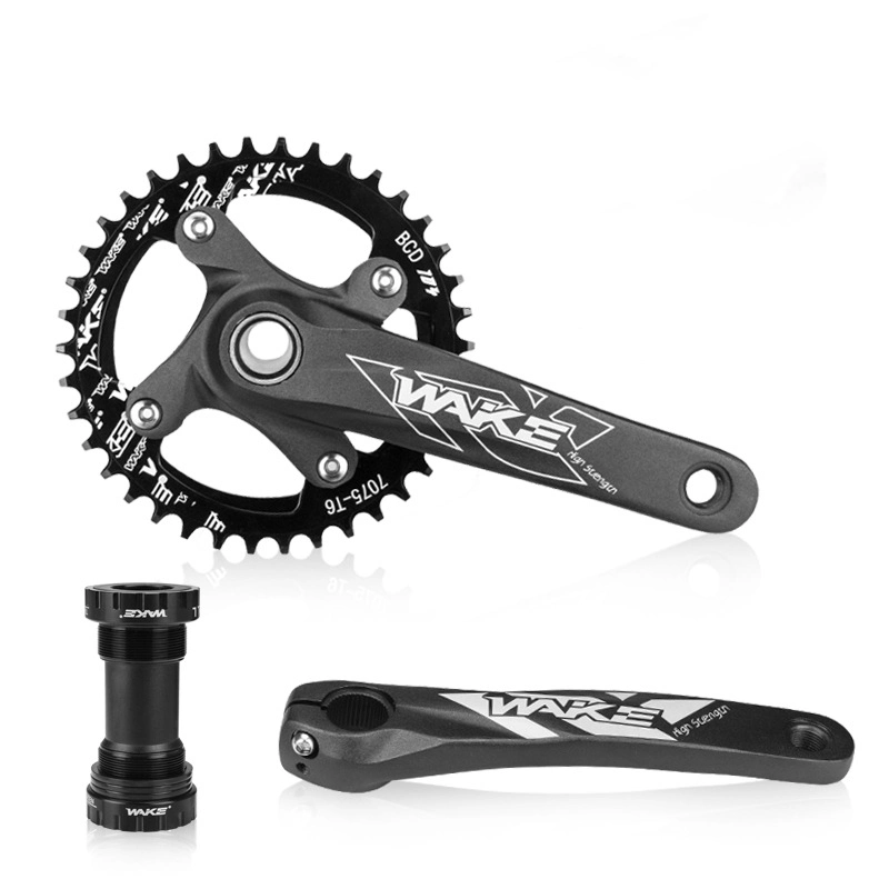 Wake Bicycle Crank Tooth Plate 104bcd Positive and Negative Tooth Plate 32t-38t Central Air Shaft Integrated Crank Set