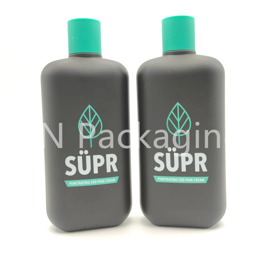 HDPE Flat Sunscreen Tanning Oil Lotion Cream Body Oil Shampoo Plastic Bottle