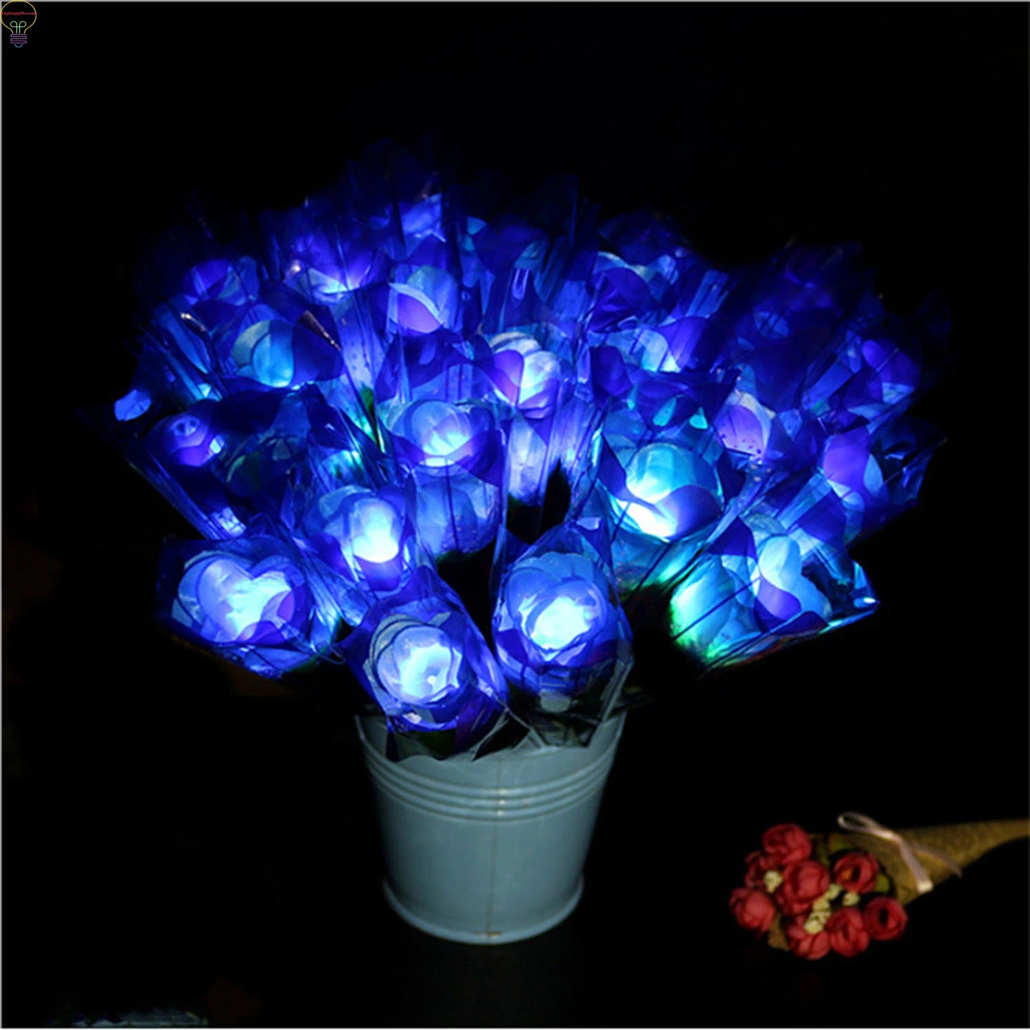 LED Flower Lights LED Rose Wedding Decoration LED Rose Flower Artificial Flower