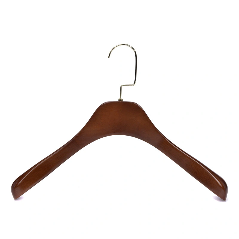 Madeira natural Hanger com ombro largo