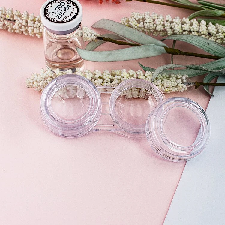 Eco-Friendly Lens Box Transparent Colourful Portable Custom Contact Lens Case