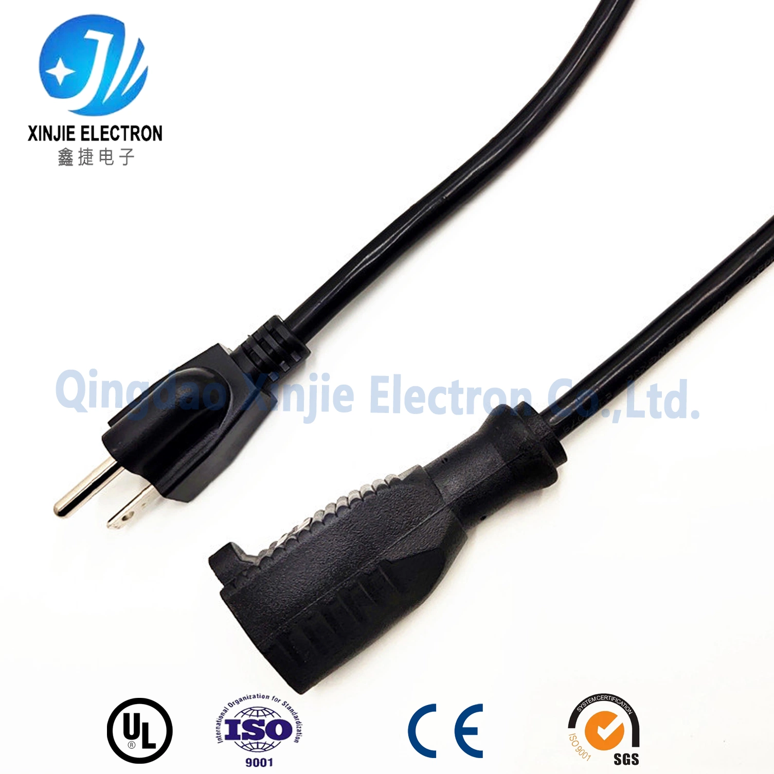 Cable de alimentación eléctrica CA con certificado UL con enchufe USA 3pin