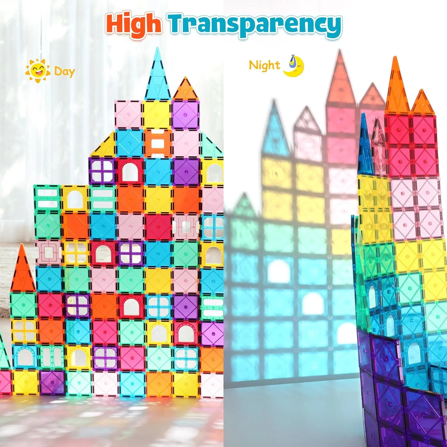 Magnetic Tiles Building Sets Kids Toys Stem Montessori Toddler