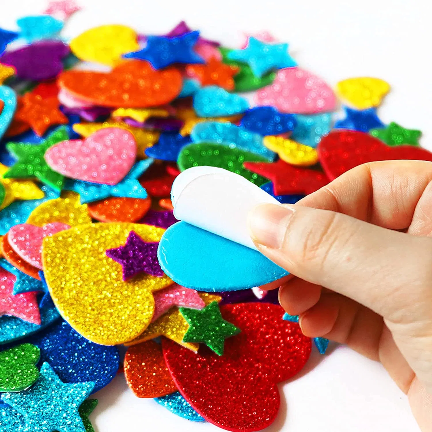 Glitter Shining Color EVA Foam Roll Custom Single-Sided Adhesive for Kids DIY Christmas Crafts