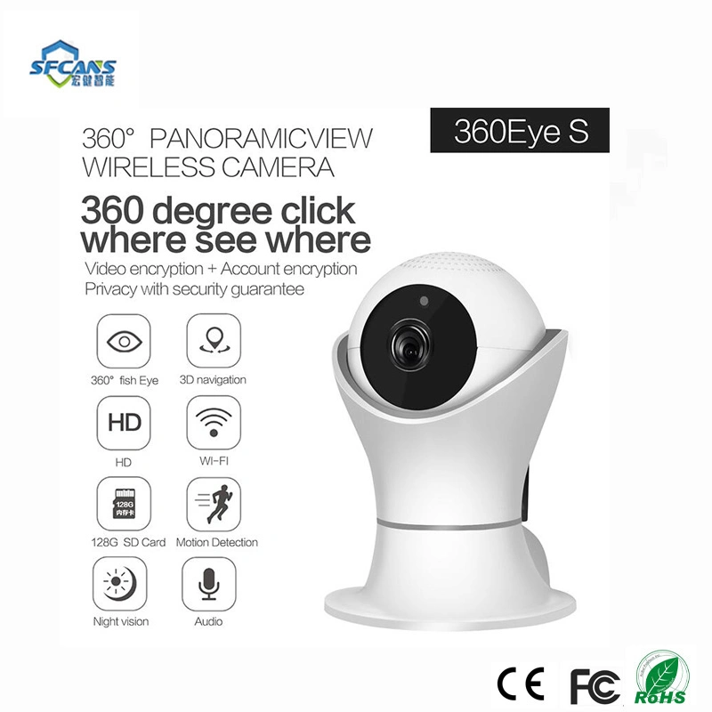 كاميرا WiFi الأمنية اللاسلكية بدقة 1080p وحجم 2 ميجابكسل مزودة بكاميرا CCTV Mini Fisheye IP