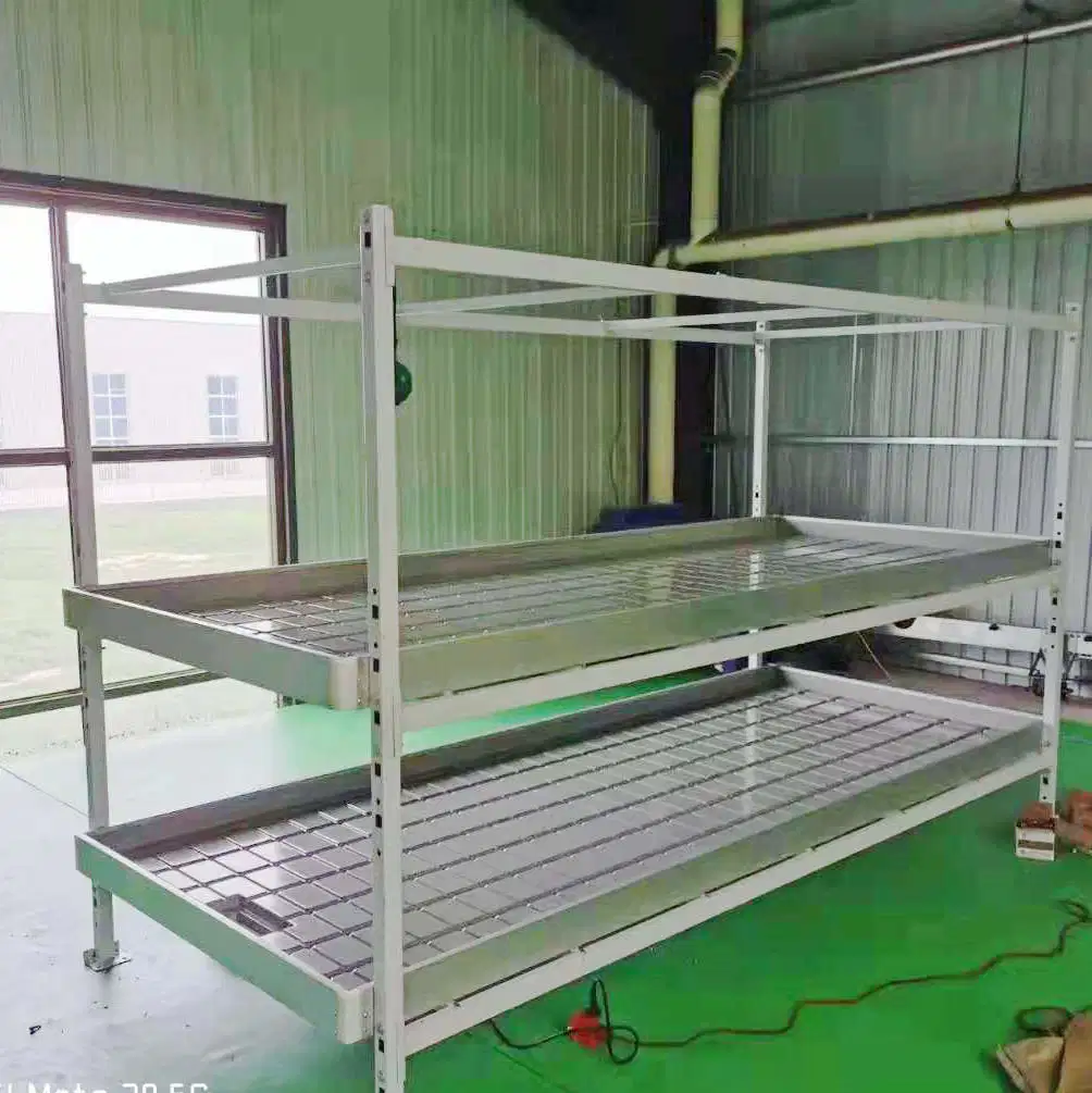 Hydroponics Comercial de la banqueta rodante bandejas de inundación de 4X8 Sistema crecer