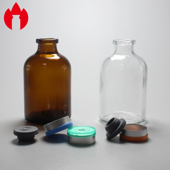 Amber Moulded Glass Bottle for Antibiotics Wholesale/Supplier