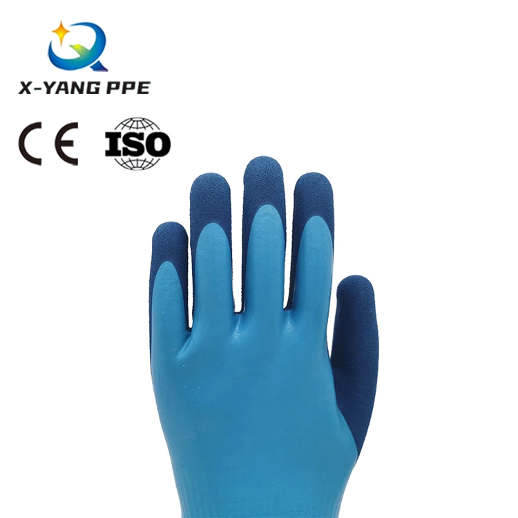 Fashion Abrasion Resistance Latetx Coated Gloves for Industrial, Agriculture, Chemical