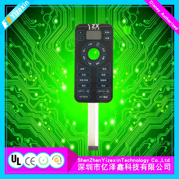 Customized Waterproof Membrane Keyboard for CNC System Equipment Flexible Display