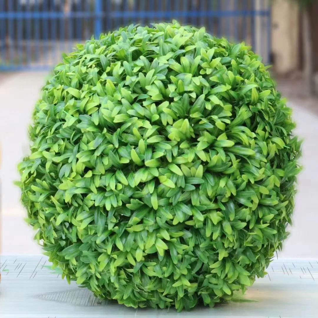 Vente en gros Milan Buxus ball Topiary Boxwood plastique décoratif Vert artificiel Balle à herbe