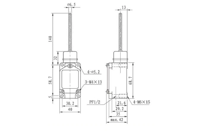 Kb-5106 Roller Lever Omran Double Circuit IP65 Aluminum Alloy Travel Switch