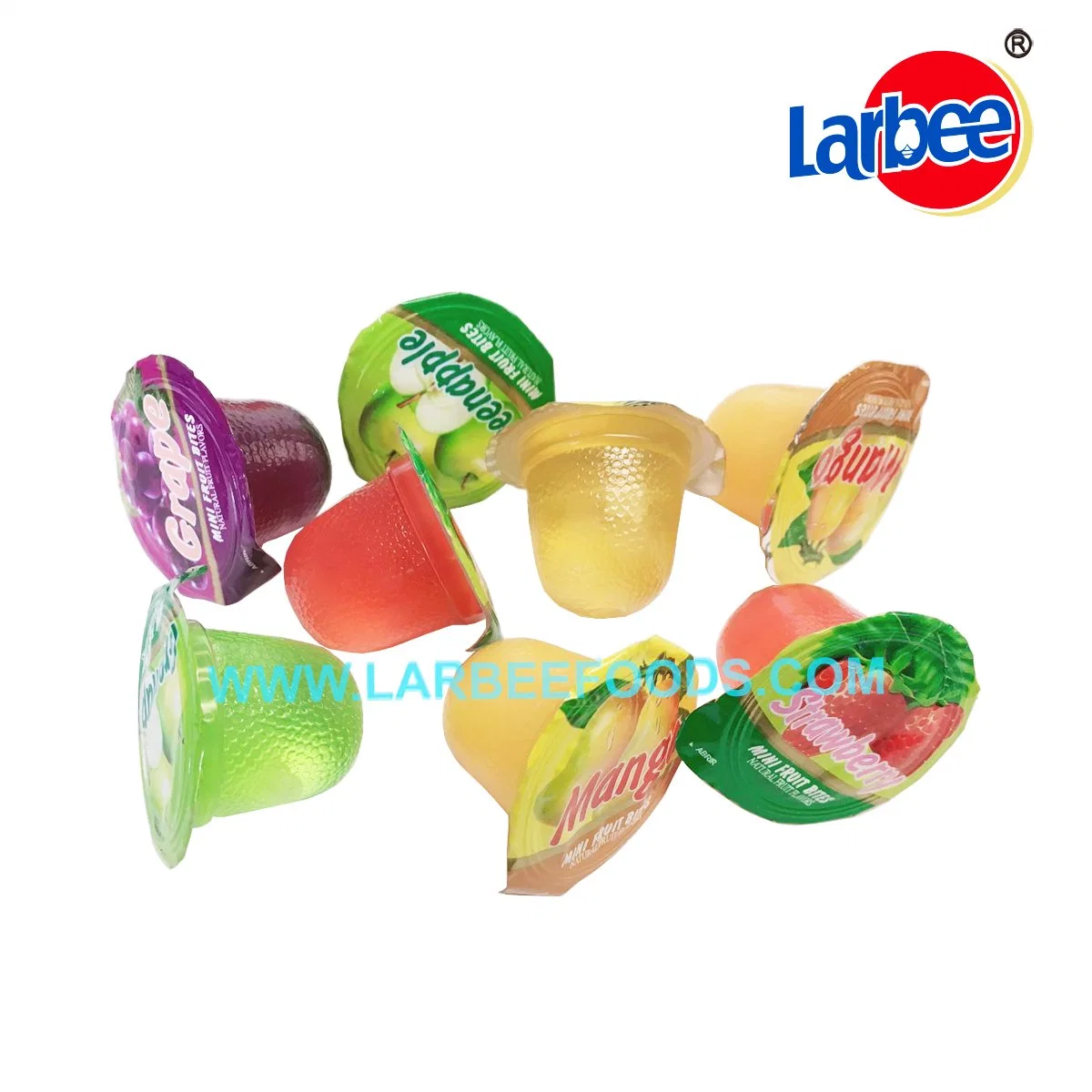 Larbee Food Wholesale/Supplier 16.5g Fruit Jelly in Train Jar for Kids