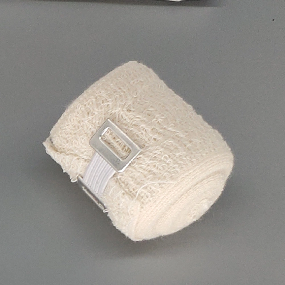 75G/M2 Blanco Natural 5cm x 4,5 m de longitud estirada no estériles Medical vendaje elástico de algodón crepé vendas