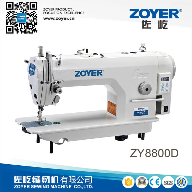Zy8800d Zoyer Lockstitch de alta velocidad de transmisión directa de la máquina de coser industriales