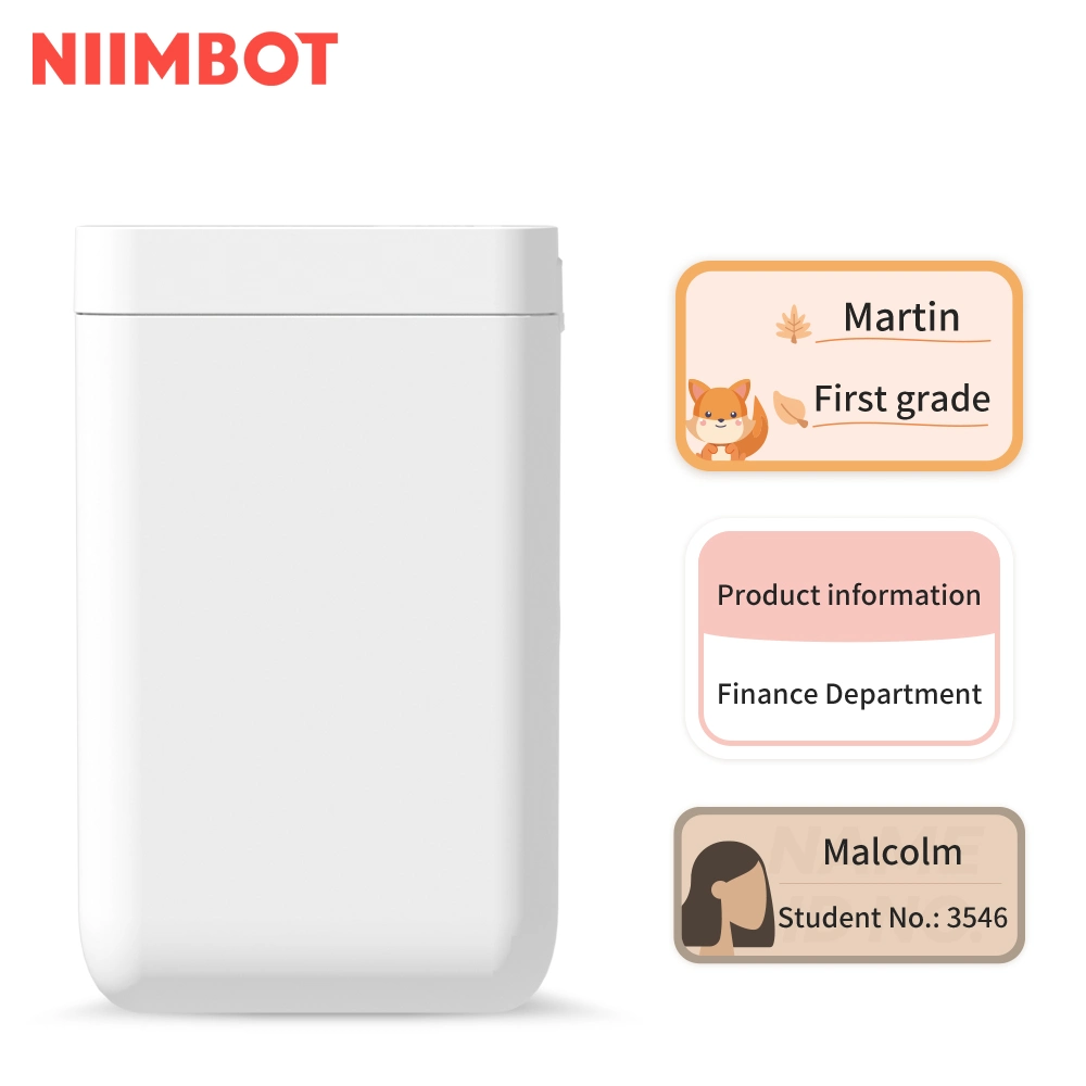 Niimbot 1 Inch Portable Bt Thermal Printer 25mm Mobile Portable Handheld Sticker Label Printer D101