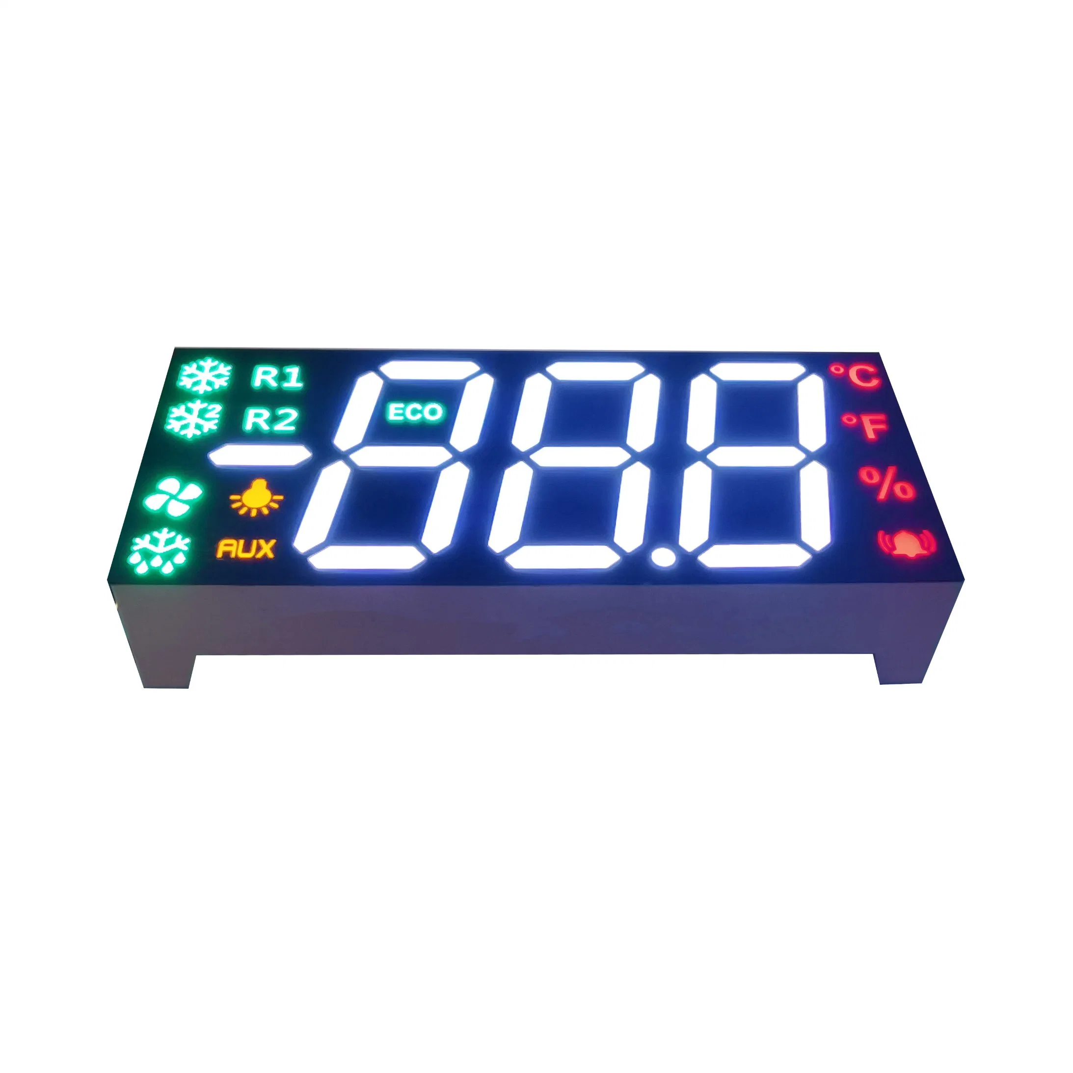 White/Red/Yellow/Green Triple Digit 7-Segment LED Display Common Anode for