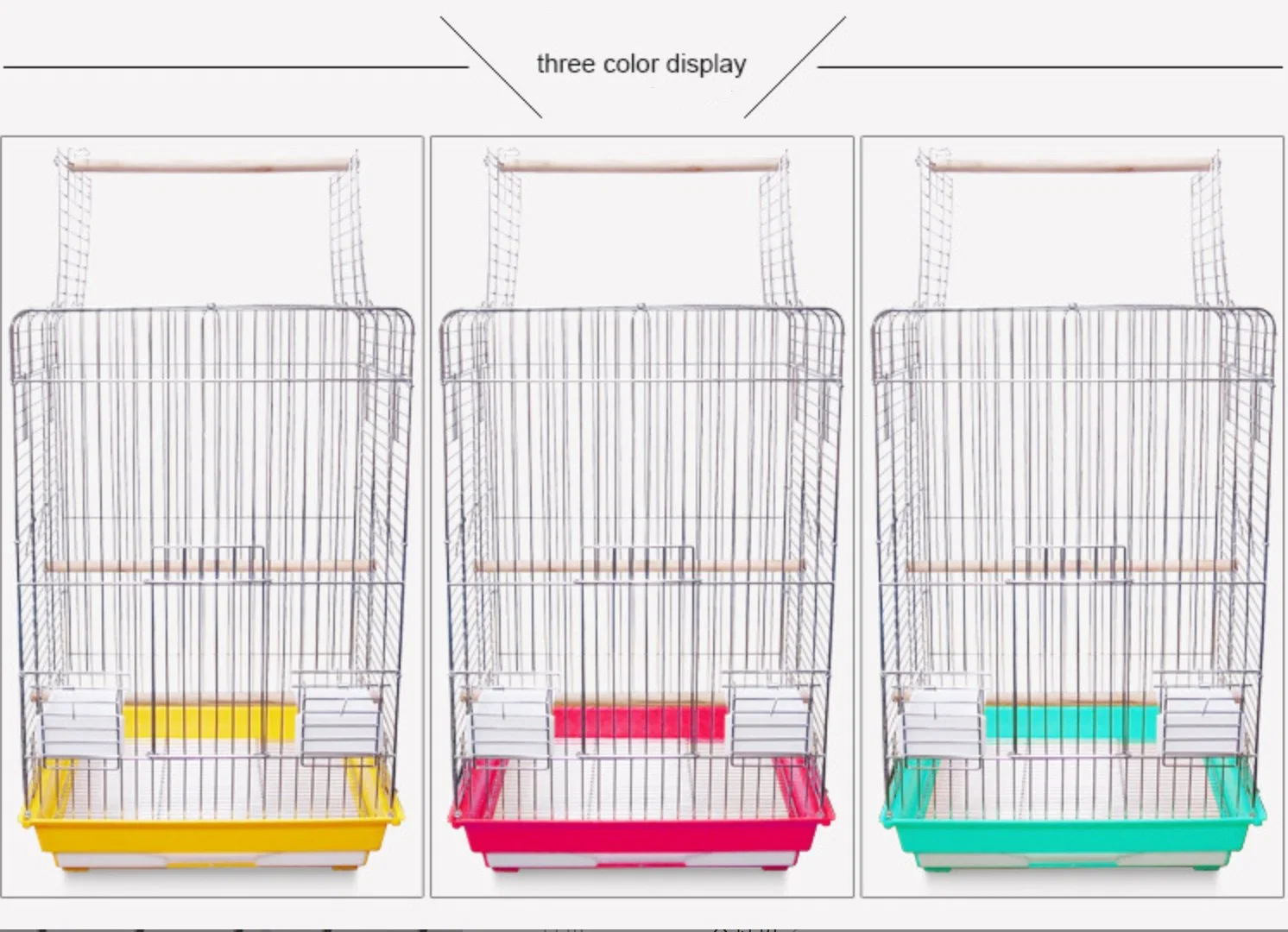 Galvanized Metal Breeding Iron Stainless Steel Small Portable Parrot Lovebird Cockatiels Cage Birds with Drawer