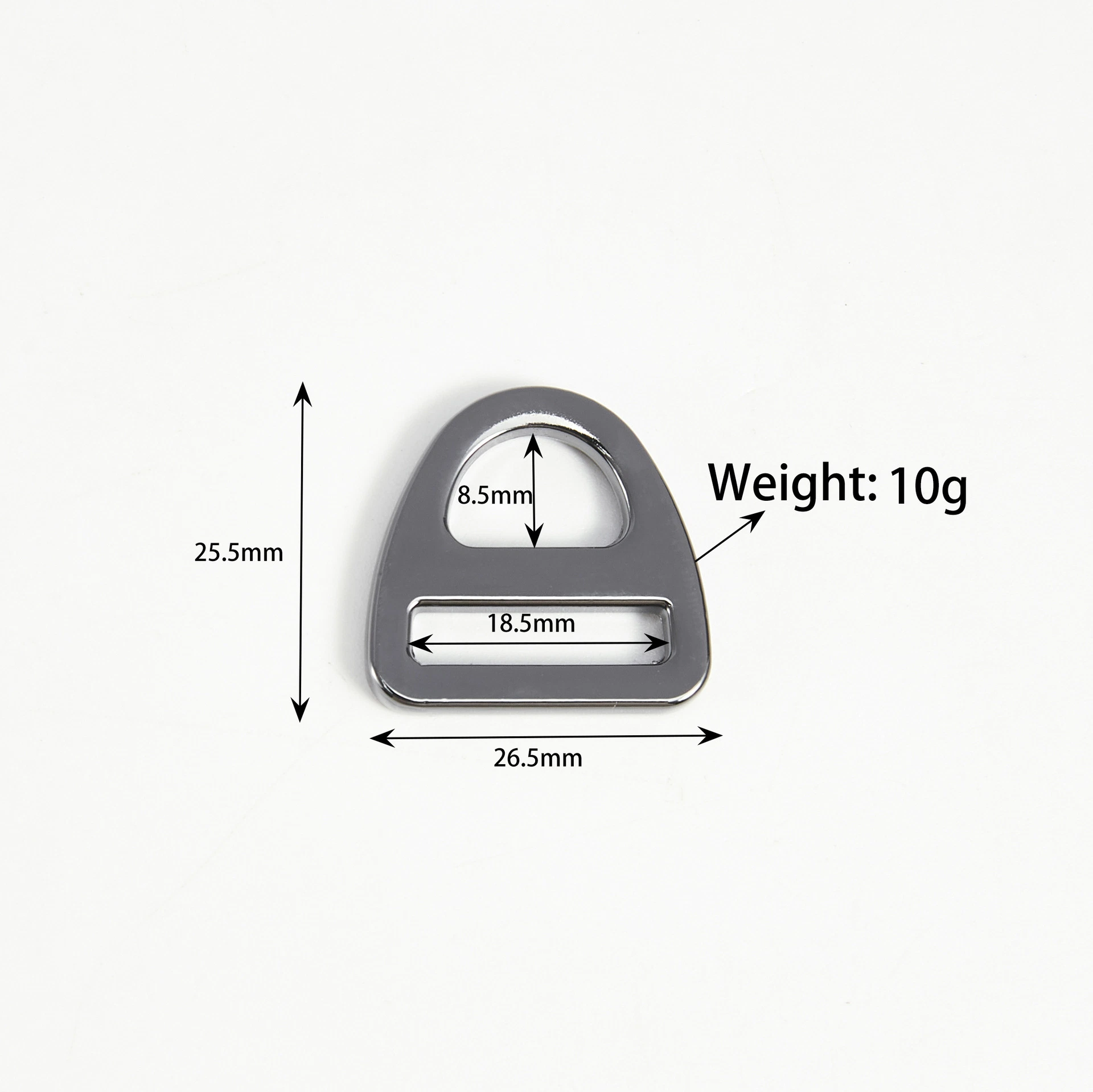 Recyceltes Rosengold Zink-Legierung Metall D Ring Clips Dreieck D-Ring für Hunde Halsband Hardware 15mm 20mm 25mm