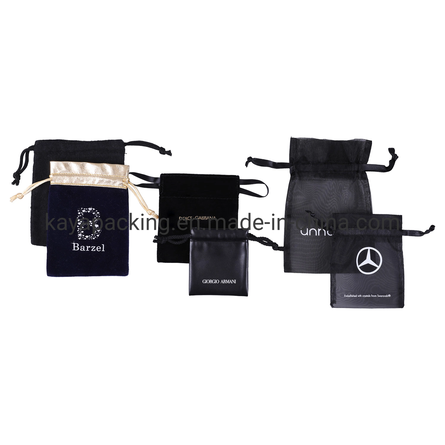 Bolsa de nylon poliéster bolsa cordón ajustable bolsa de embalaje tela regalo terciopelo Bolsa