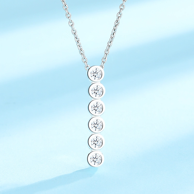 Fashion 925 Sterling Silver Diamond Pendant Jewelry with Clear Zirconium for Wholesale for Girls