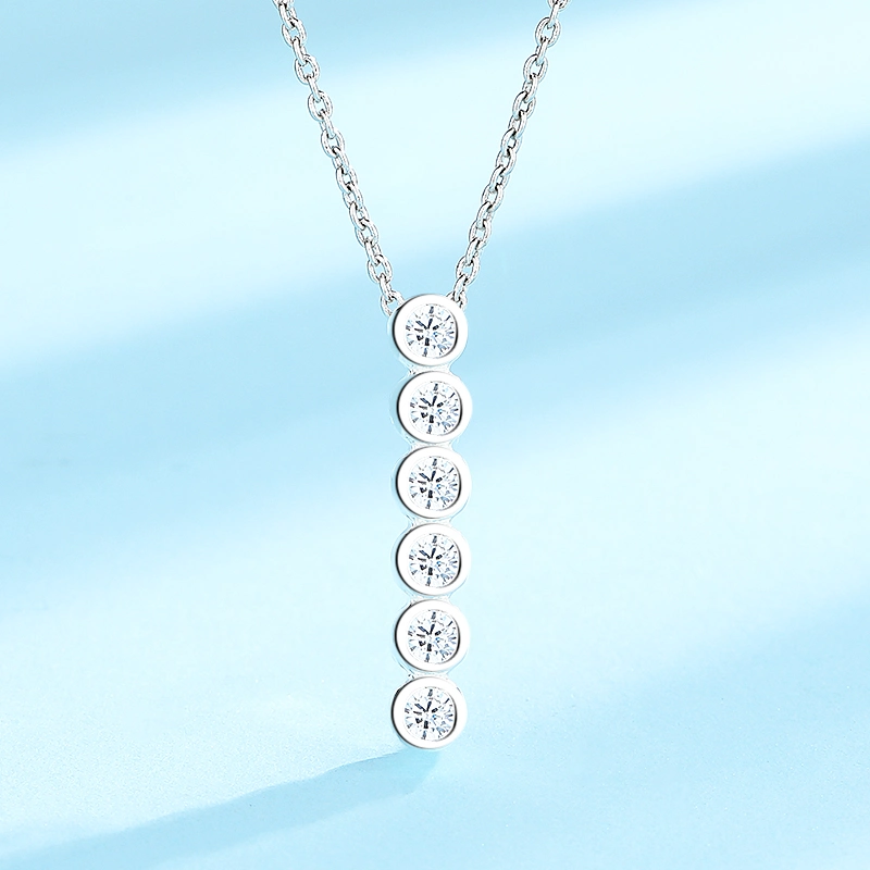 Fashion 925 Sterling Silver Diamond Pendant Jewelry with Clear Zirconium for Wholesale/Supplier for Girls