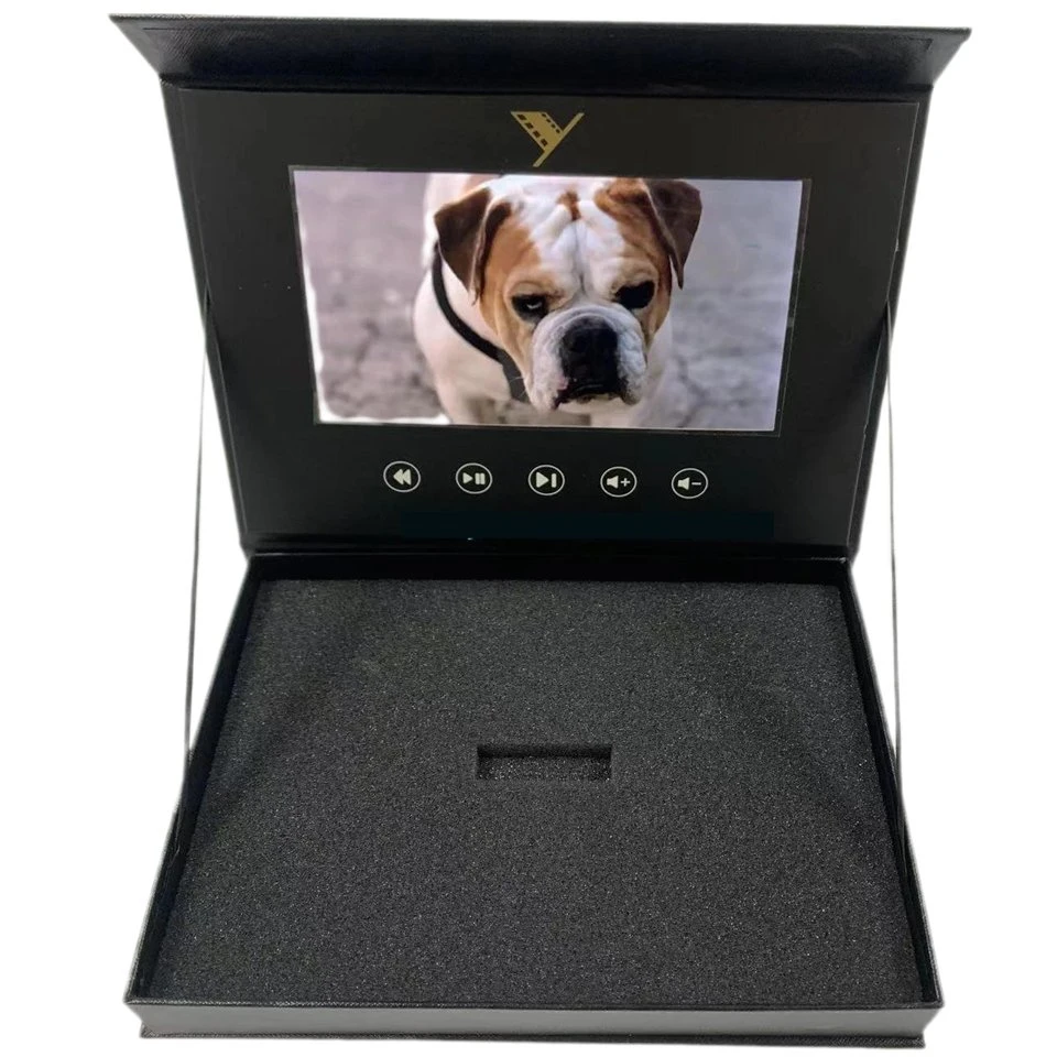 Caja de video LCD para promoción, impresión personalizada Caja de video de LCD, folleto de caja de LCD y caja de video