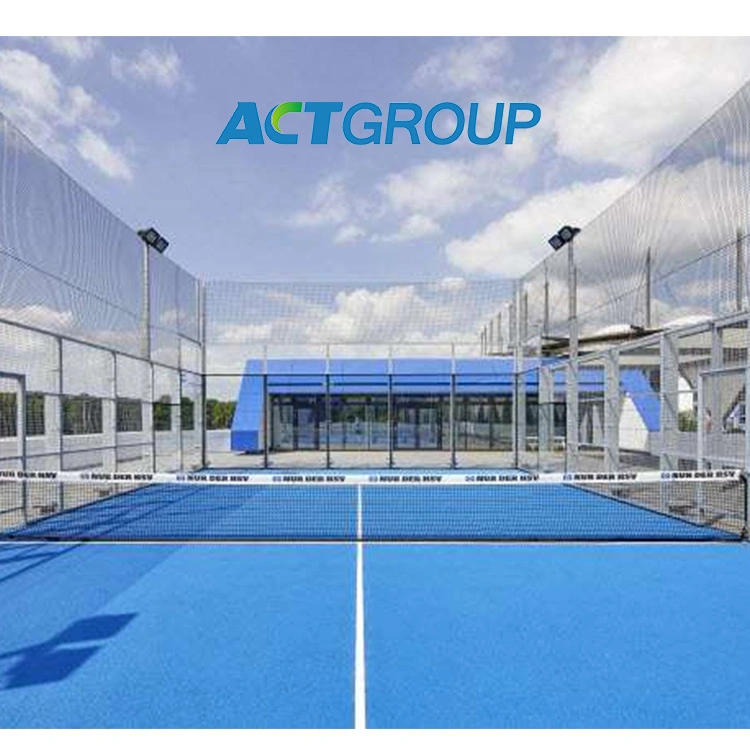 Artificial Grass Panoramic Tennis Paddel Court for Indoor