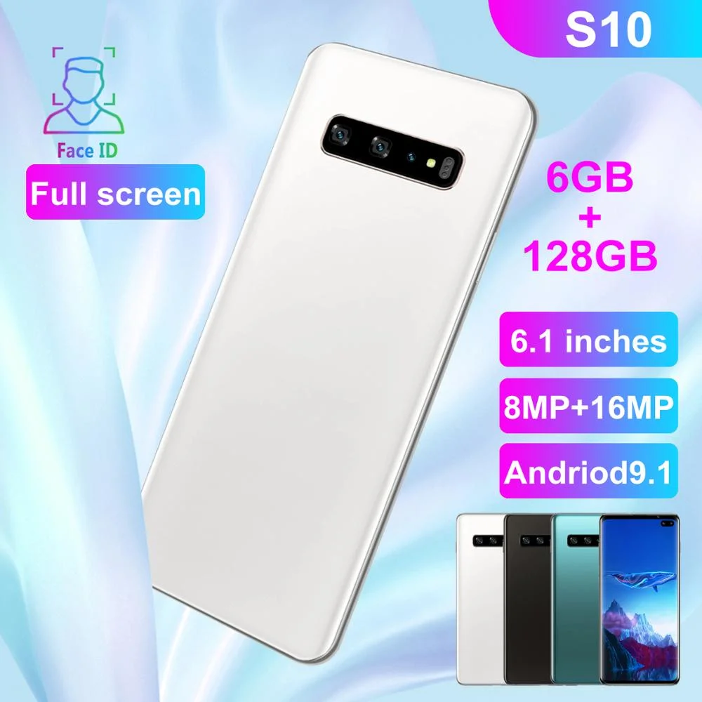 Global Supercharge Unlocked as S10design Smartphone 6.1 Inch 8GB+256GB China Version 6.47 Inch Screen 9.1 Android 9 Phone